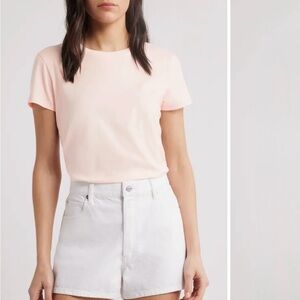 FRAME Baby Tee in Light Pink size XS new With a stain